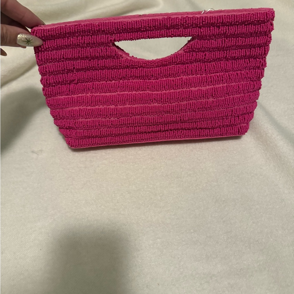 Viral Pink beaded Handbag